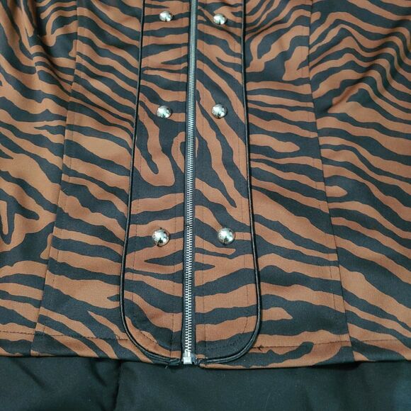 Lisa International Womens Jacket Multicolor Size PM Polyester Blend Stretch Zip - Picture 10 of 12